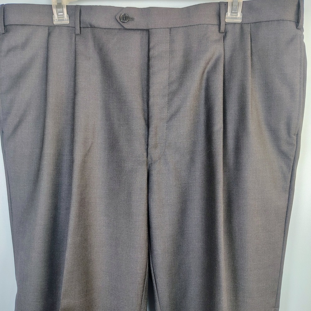 Jos A Bank Signature Gold Mens 48L Suit Charcoal Grey 100% Wool Gordon 2-Piece - Picture 10 of 14